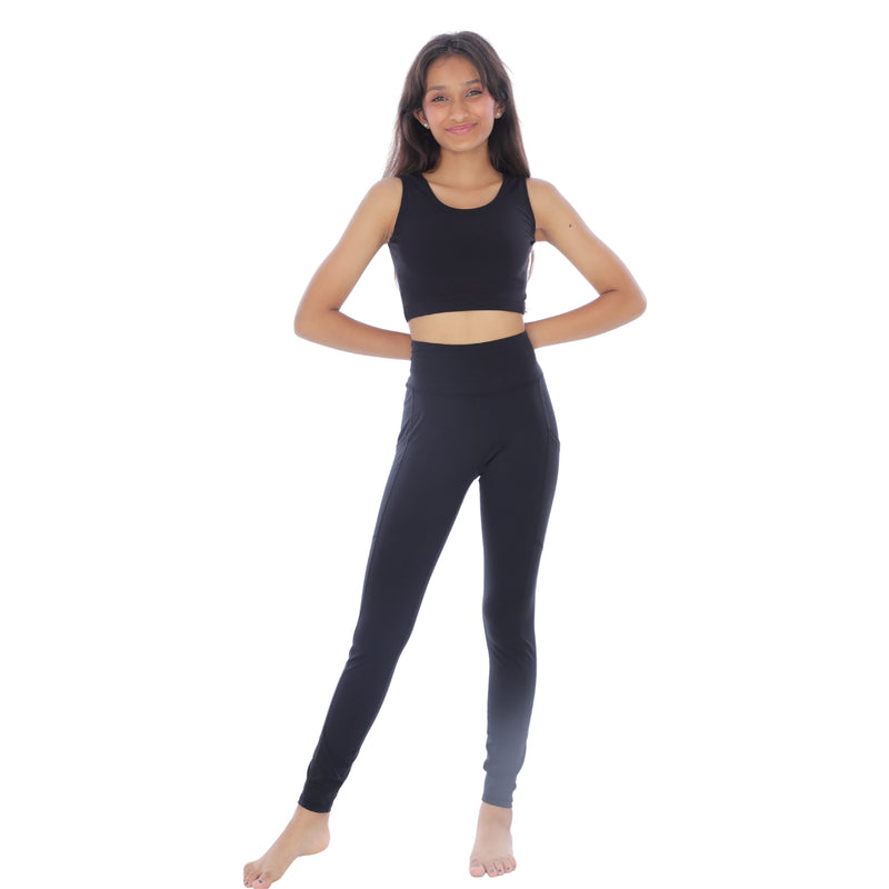 Women Full length Leggings with side Pockets for Gymnastics