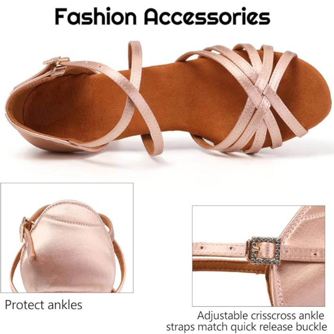 Crisscross Silk Dance Heels