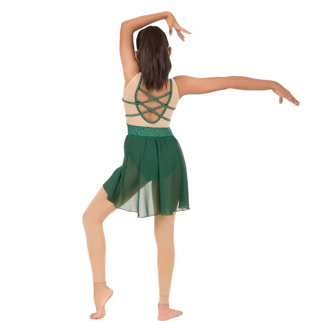 SHINE | Cross-Back Skirted Dance Dress