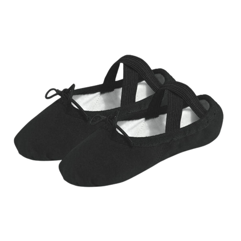 Combo - Unisex Split Sole Ballet Canvas Flats/Shoes + Ultra Soft Convertible Tights for Ballet