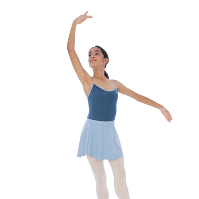 Ballet Camisole Criss Cross Back Leotard with Elastic High Waist Skirt Combo