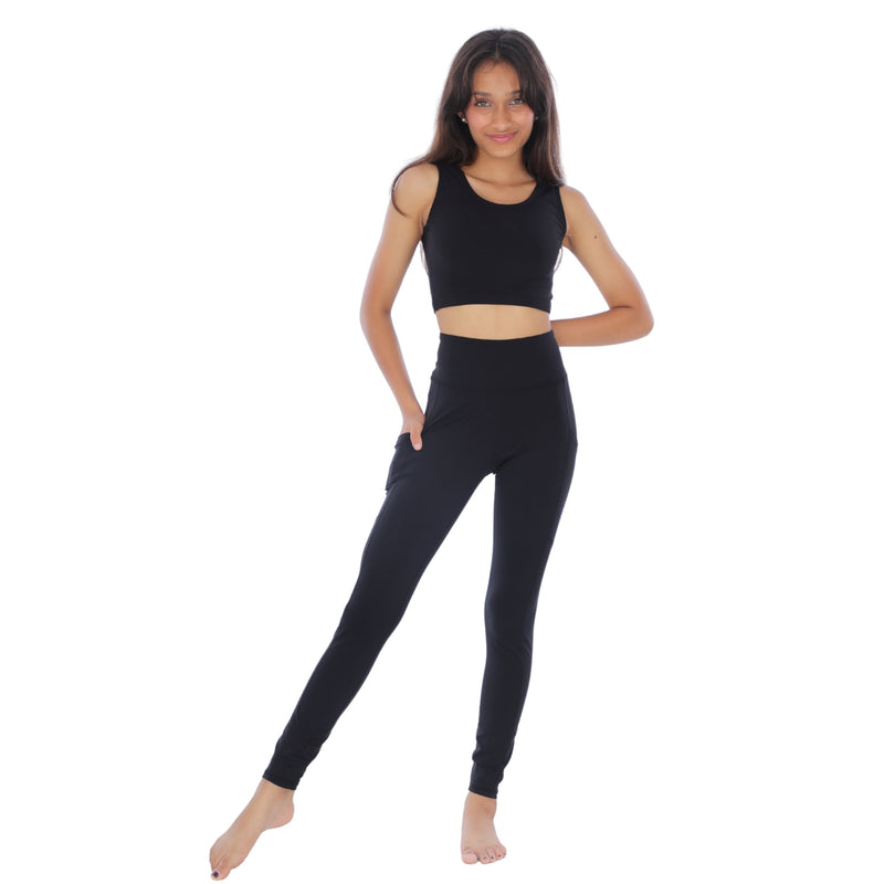 Women Full length Leggings with side Pockets for Gymnastics