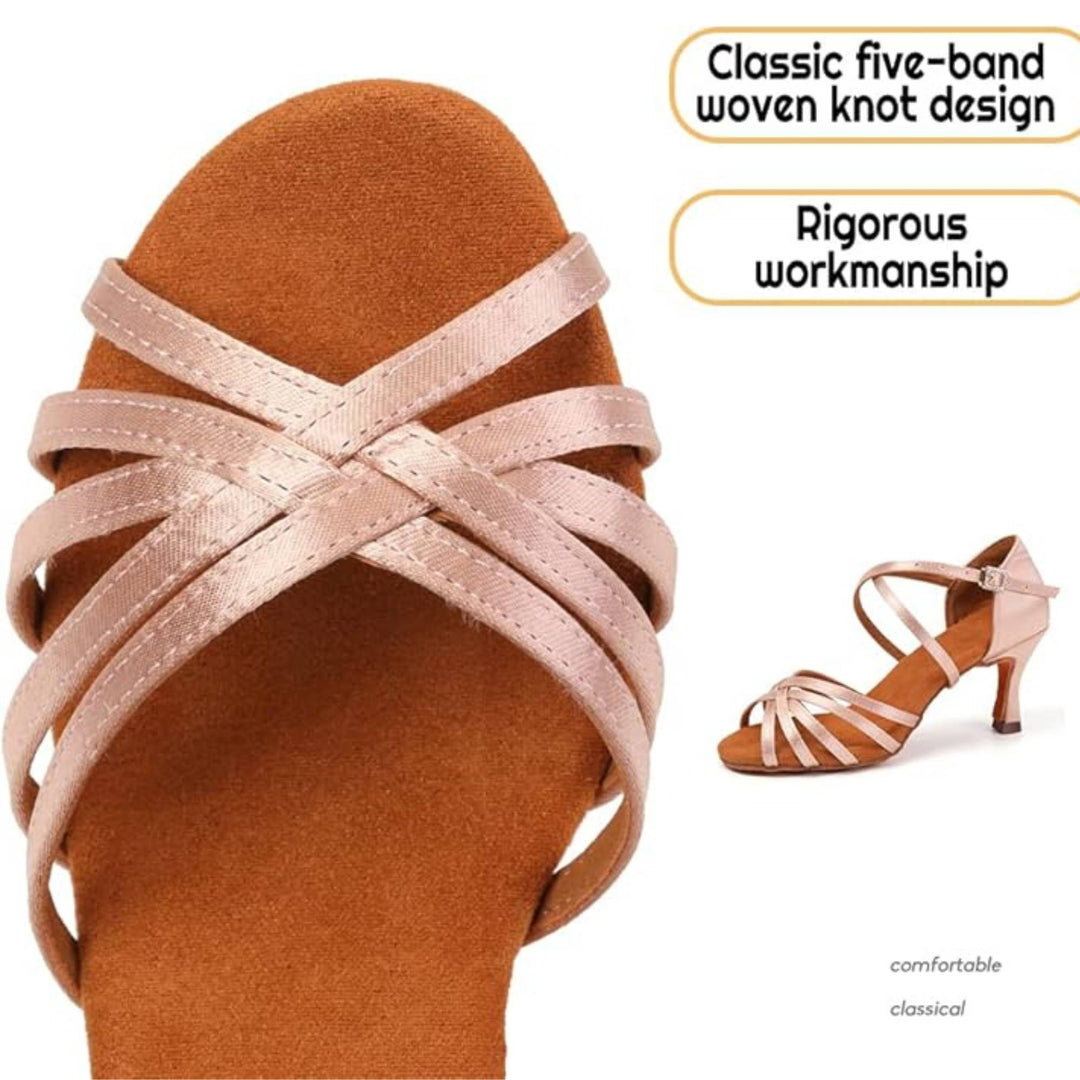 Crisscross Silk Dance Heels