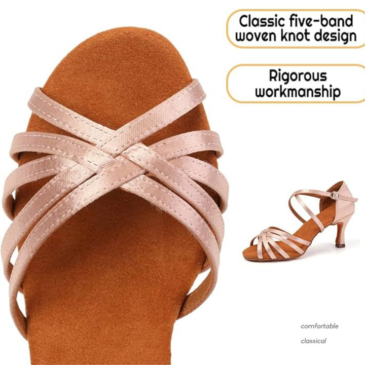 Crisscross Silk Dance Heels