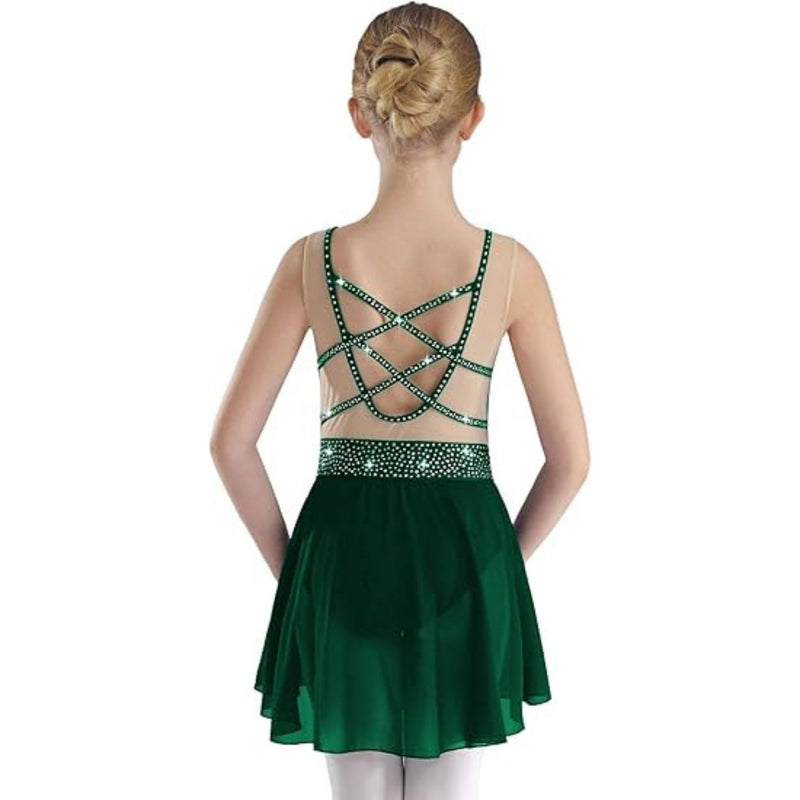 Skirted Dance dress with Cross Back Straps