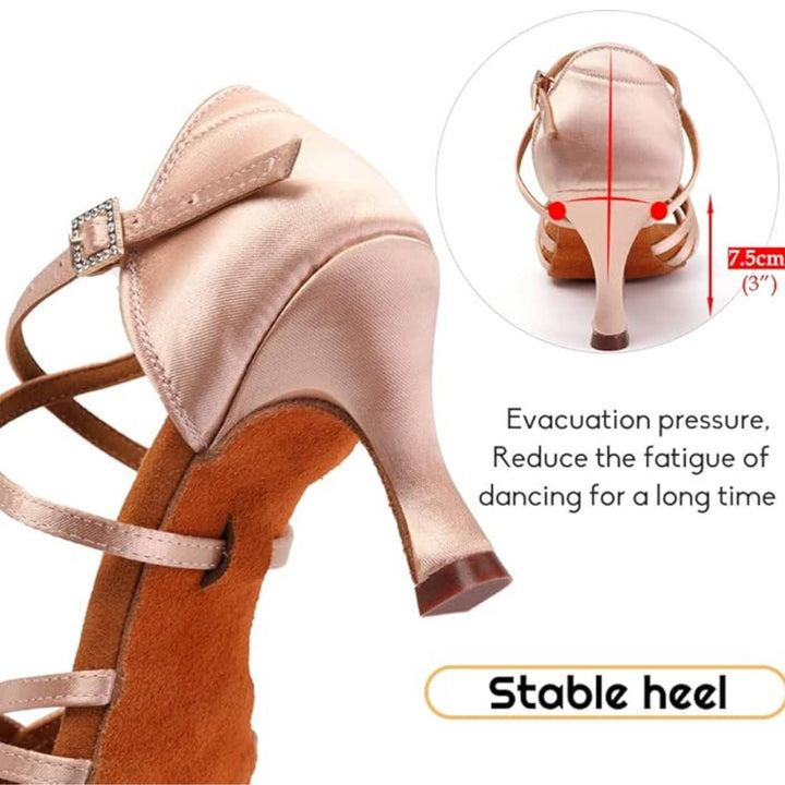Crisscross Silk Dance Heels