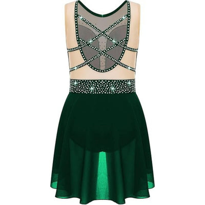 Skirted Dance dress with Cross Back Straps