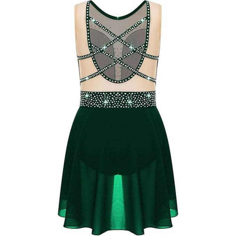 Skirted Dance dress with Cross Back Straps