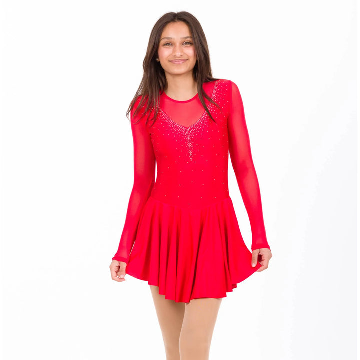 GLIMMER | Rhinestone Dress - Red