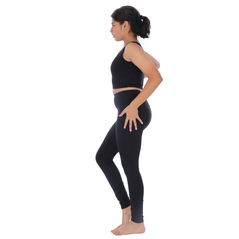 Women Full length Leggings with side Pockets for Gymnastics