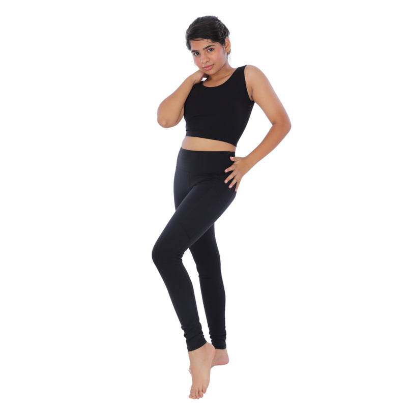 Women Full length Leggings with side Pockets for Gymnastics