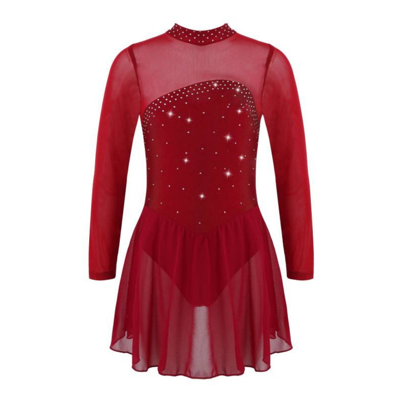 Red Mesh dance Costume