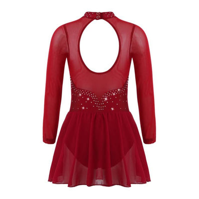 Red Mesh dance Costume