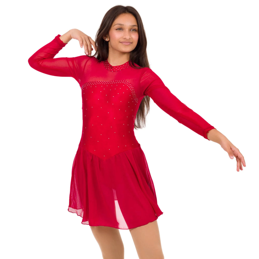 Mesh Dance Dress - Red