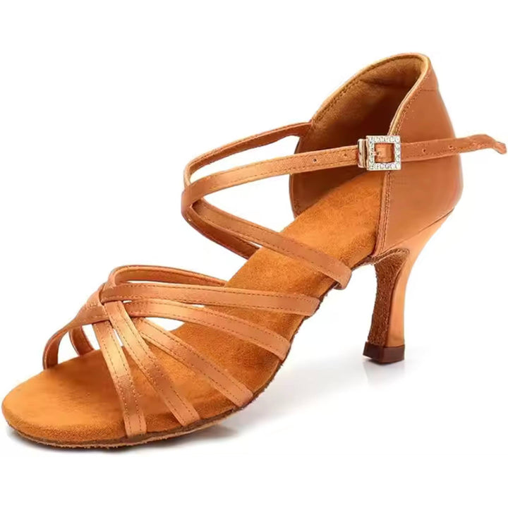 Crisscross Silk Dance Heels