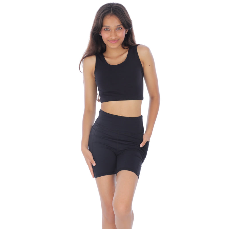 Women Biker Shorts with side Pockets for Gymnastics