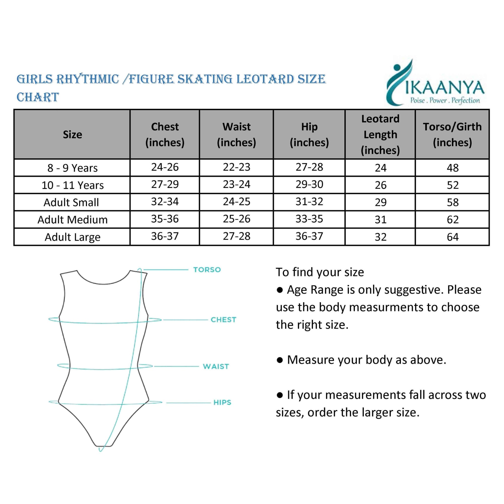 Size chart for Mesh Dance Dress - Red