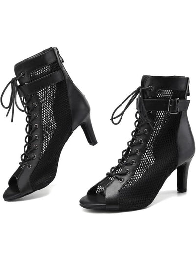 7 cm Latin Ballroom Dance heels Booties