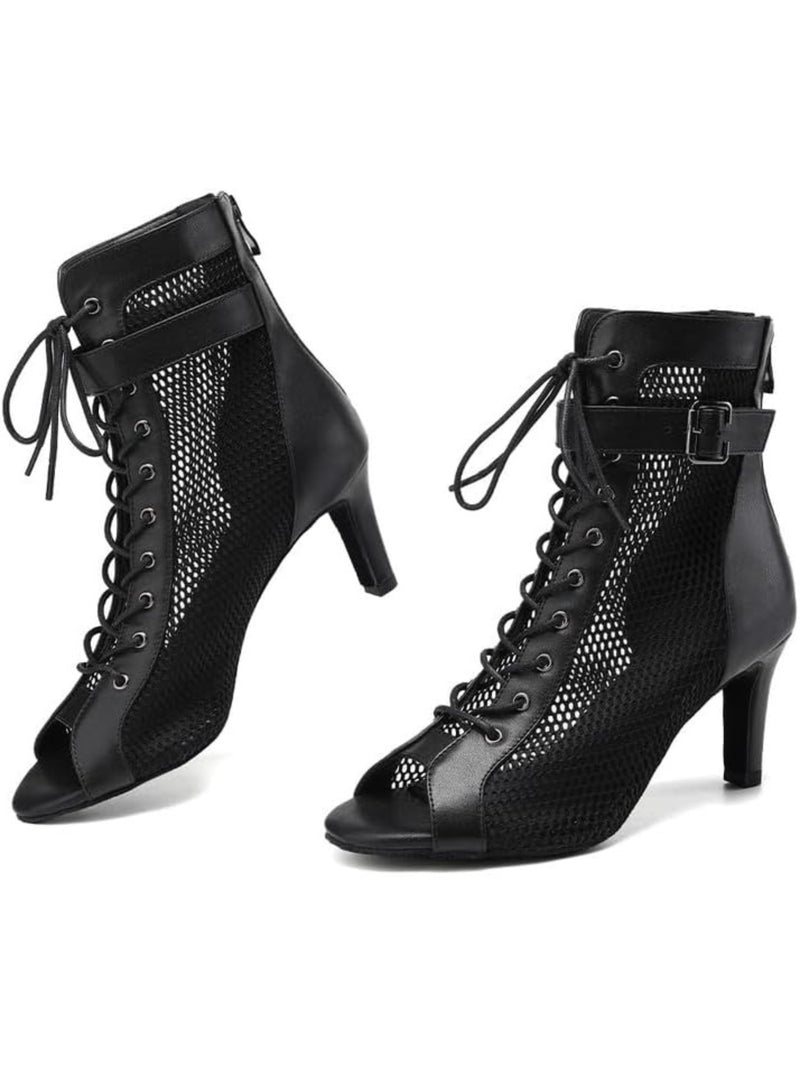 7 cm Latin Ballroom Dance heels Booties