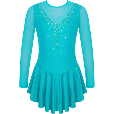 Elegant Rhinestone-Embellished  Rhythmic Gymnastics Dress