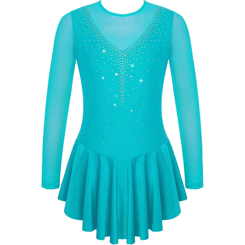 Elegant Rhinestone-Embellished  Rhythmic Gymnastics Dress