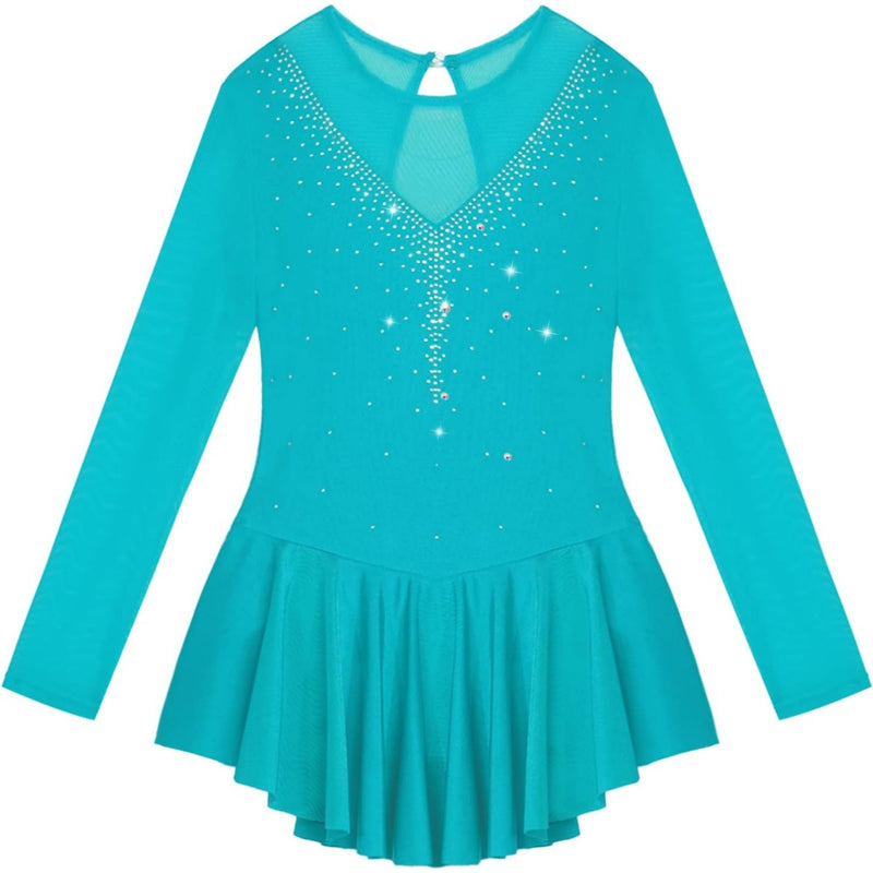 Elegant Rhinestone-Embellished  Rhythmic Gymnastics Dress