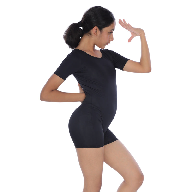 Black short sleeves Unitard