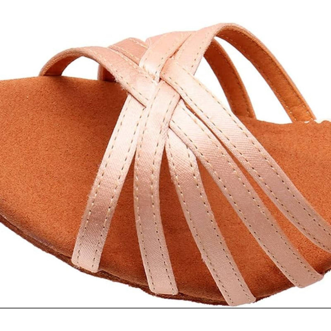 Crisscross Silk Dance Heels