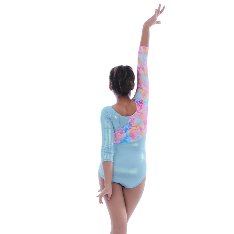 Metalic Blue batik print Leotard