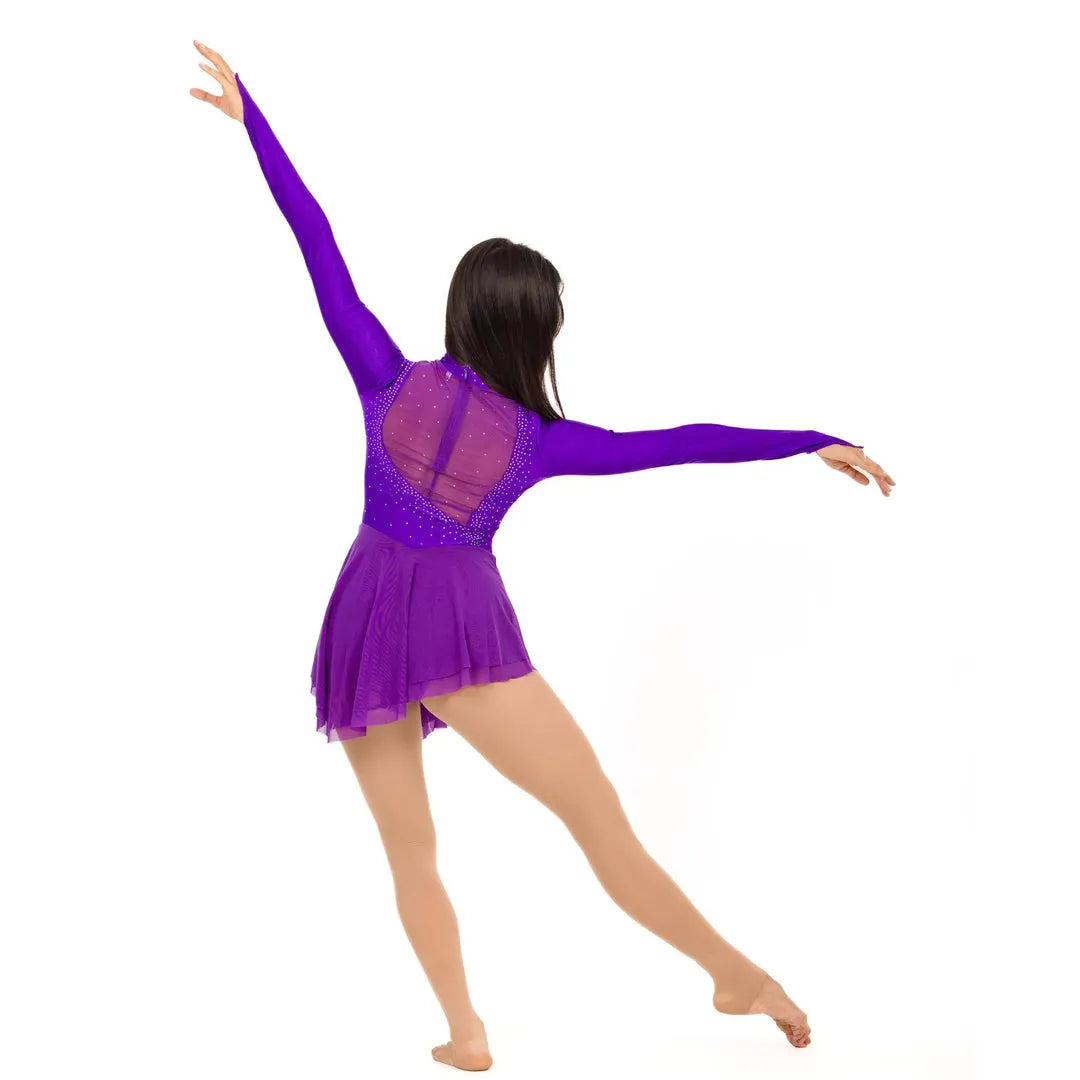 ANGELICA | Sparkly Rhinestone Dress -  Purple
