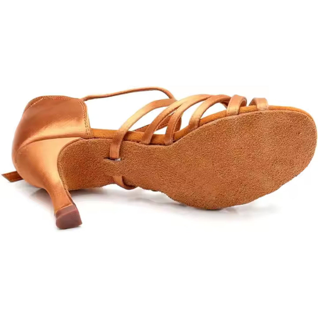Crisscross Silk Dance Heels