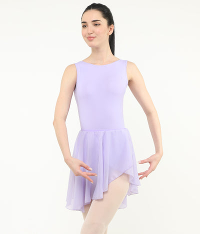 Boat Neck Leotard with Elastic Skirt