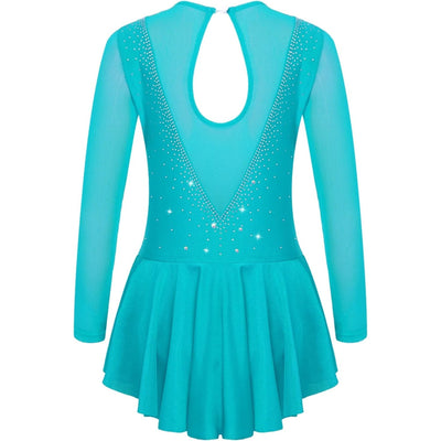 Elegant Rhinestone-Embellished  Rhythmic Gymnastics Dress