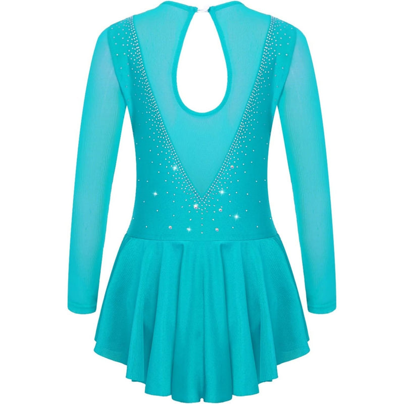 Elegant Rhinestone-Embellished  Rhythmic Gymnastics Dress