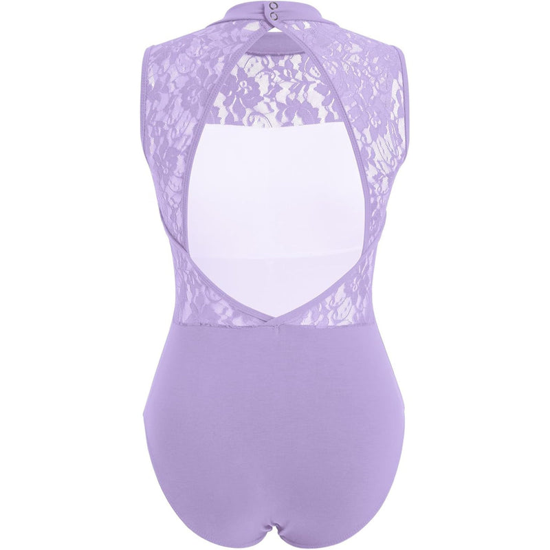 Lace Elegance Open-Back Leotard