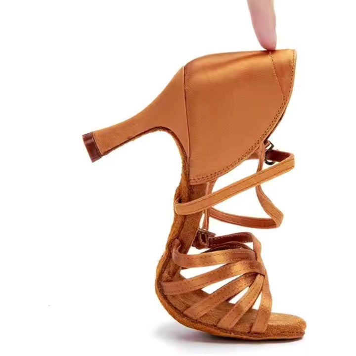 Crisscross Silk Dance Heels