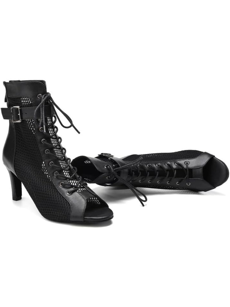 7 cm Latin Ballroom Dance heels Booties