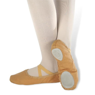 Combo - Unisex Split Sole Ballet Canvas Flats/Shoes + Ultra Soft Convertible Tights for Ballet