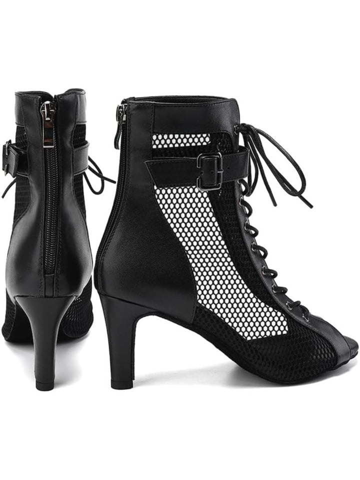 Mesh Dance Booties 7 cm