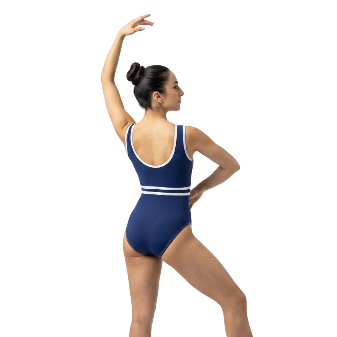 CONTRAST TRIM LEOTARD | Jeans Blue