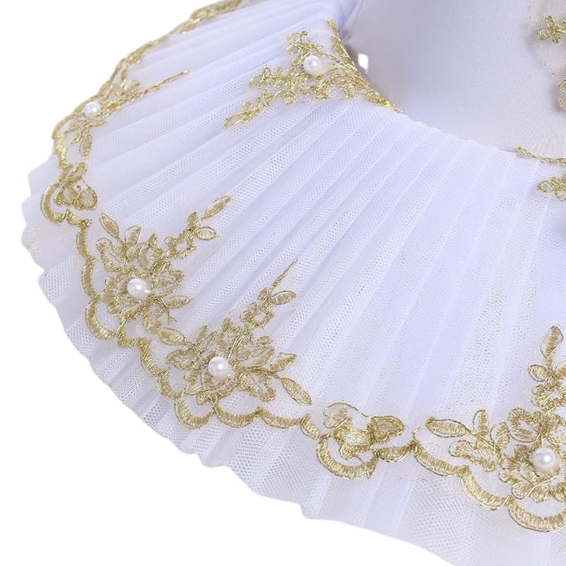 Golden Lace Pancake Tutu Dress