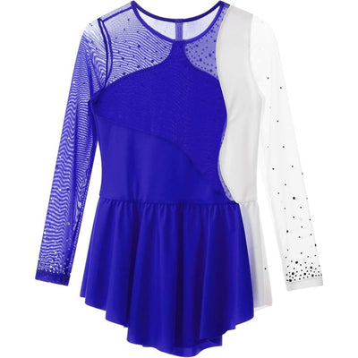 Two-Tone Rhinestone Rhythmic Gymnastics Dress