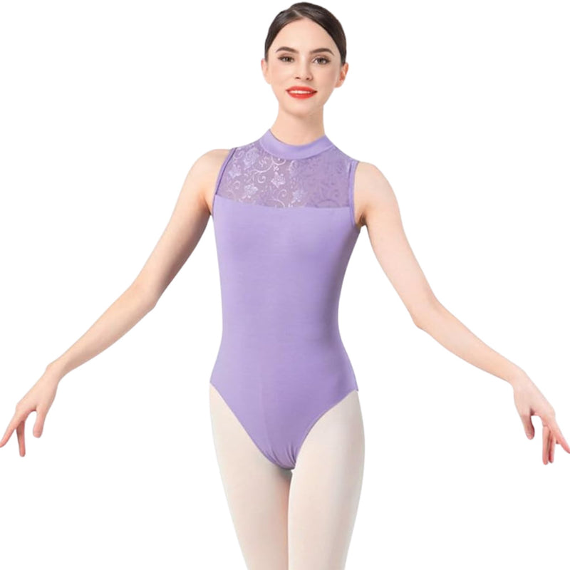 Lace Elegance Open-Back Leotard