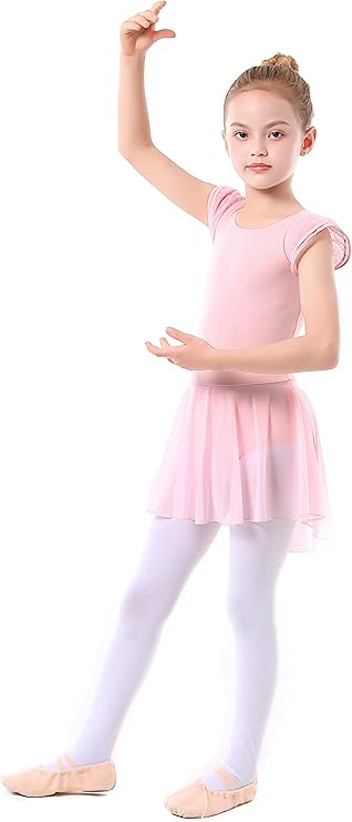 Flutter Sleeves Sheer Ballet Leotard dress