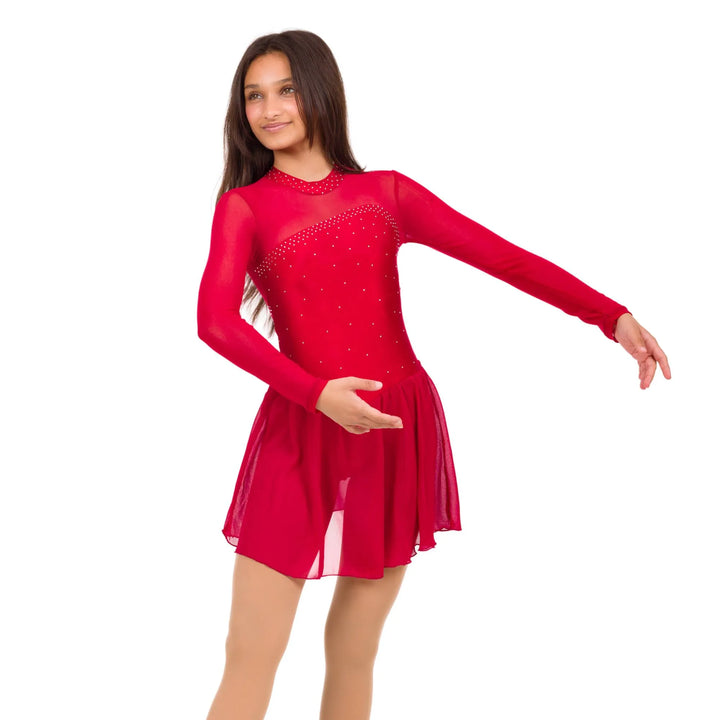 Mesh Dance Dress - Red