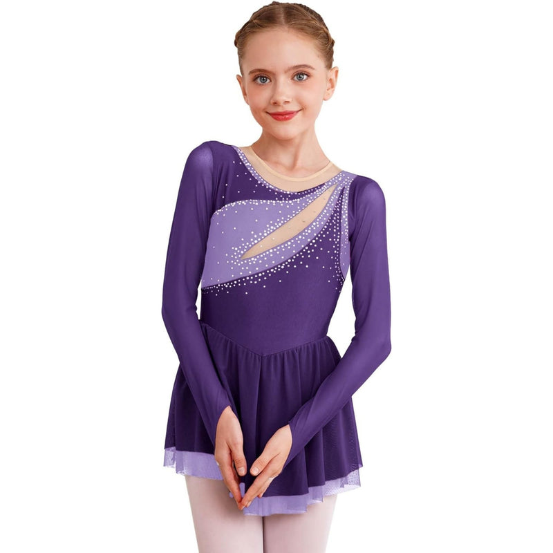 Rhinestone-Embellished Skating and Rhythmic Gymnastics Dress