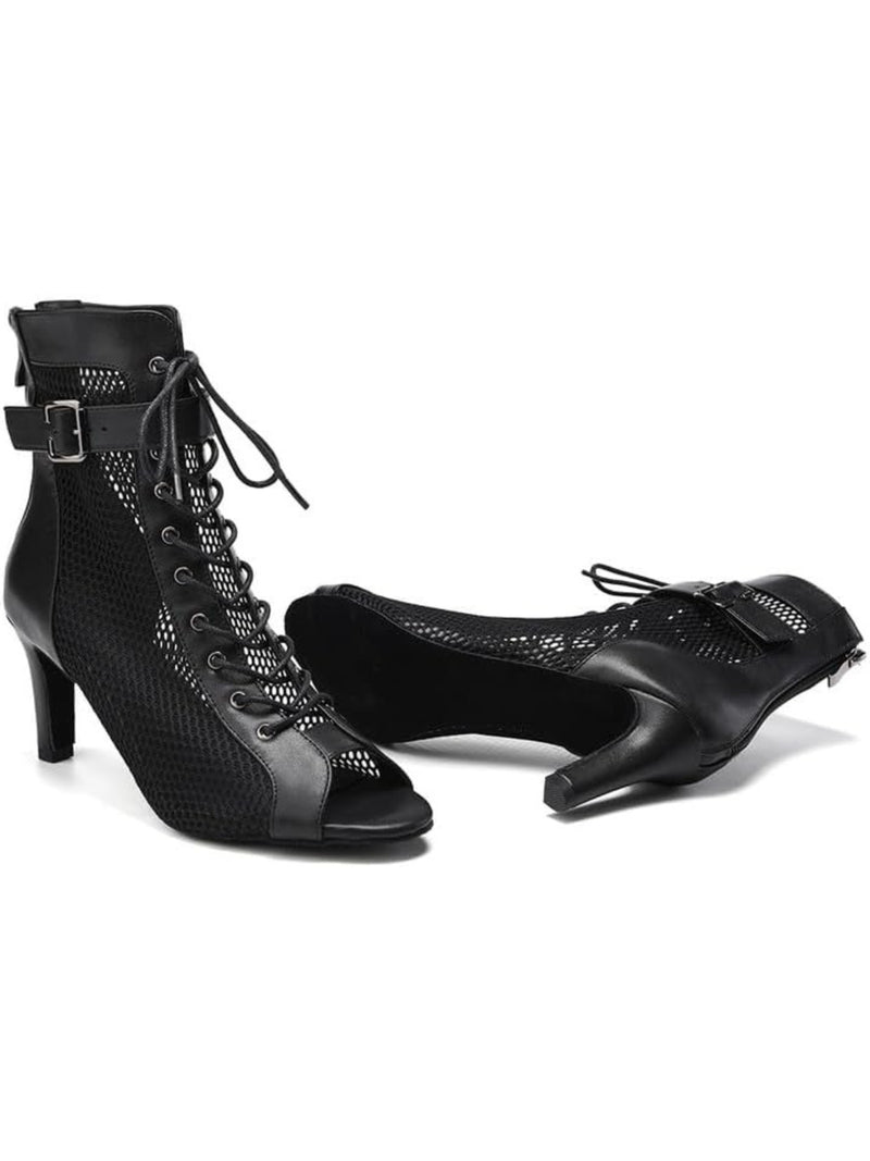 7 cm Latin Ballroom Dance heels Booties