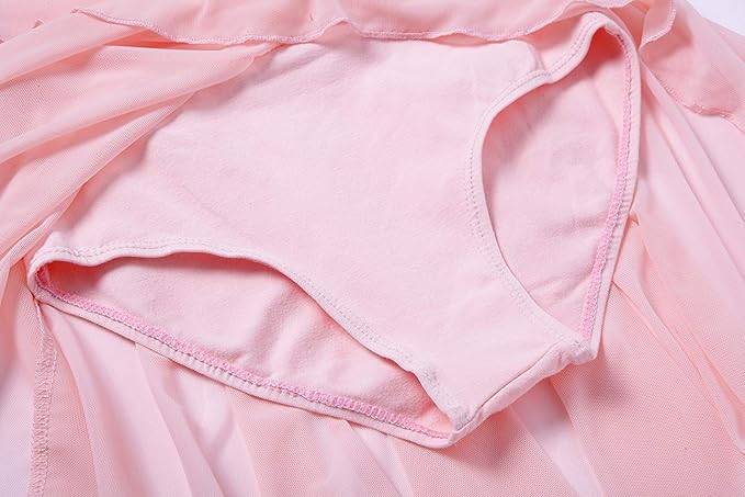 Flutter Sleeves Sheer Ballet Leotard dress