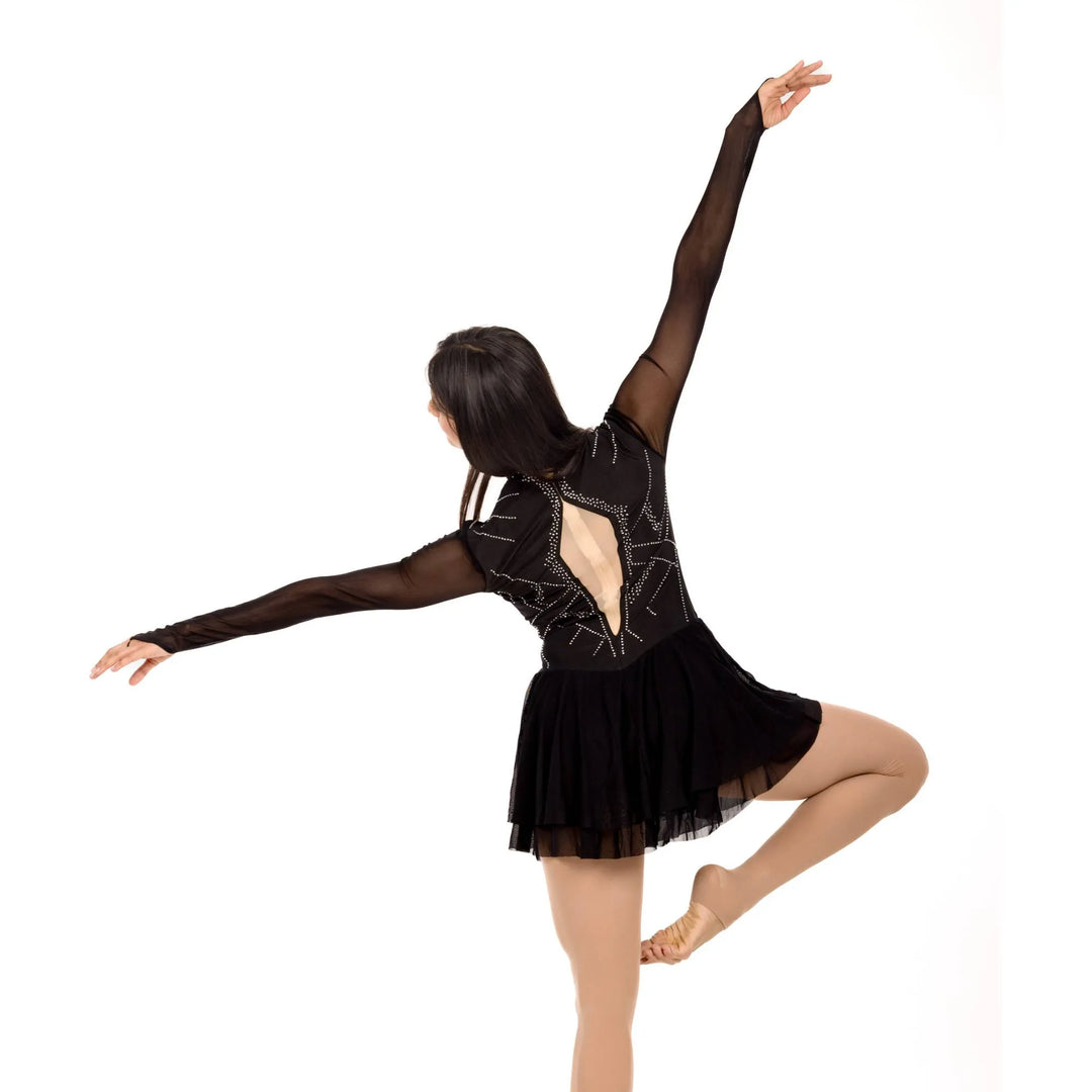 Sheer sleeves Gymnastics Dress