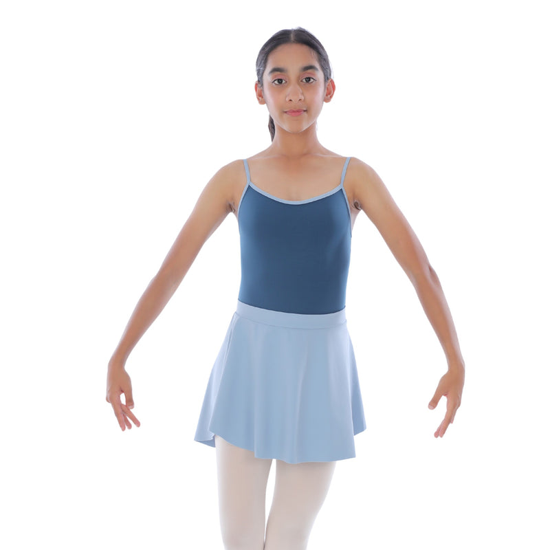 Ballet Camisole Criss Cross Back Leotard with Elastic High Waist Skirt Combo